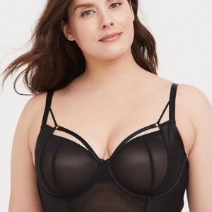Torrid Black Mesh Strappy Bralette